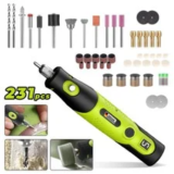 231-Piece Electric Mini Drill Pen Grinder Engraver – 5 Speed, Cordless, $27.99 ($55.98 Value)