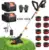 Electric Weed Wacker String Trimmer with 2 Batteries for $47.99
