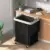 Elowen 40-Gallon Leather Patchwork Laundry Hamper with Lid and Wheels for $24.74