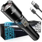 Esgofo 30W 2000lm Zoomable USB-Rechargeable Flashlight (EG2501A) – $5.03
