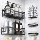 Eudele Rustproof Stainless Steel Shower Caddy 5-Pack for $9.99