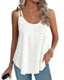 Eyelet Tank Tops with Spaghetti Straps for $6.99