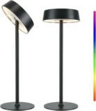 2-Pack EZVALO USB-C Rechargeable Cordless Dimmable RGB Lamps for $15