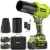 Faogo Cordless Leaf Blower 990,000 RPM with 2 Batteries & Charger for $35.99