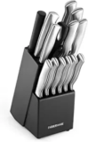 15-Piece Farberware Stainless Steel Knife Set with Wooden Block for $22