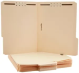 100-Pack Amazon Basics Manila File Folders w/ Fasteners (Letter Size) – $14