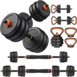 Feierdun DS2 5-in-1 Adjustable Dumbbell Set for $83.99