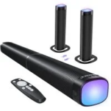 Fhnfhn 100W 2-in-1 Sound Bar for Smart TV with RGB Lights for $29.99