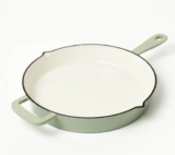 Figmint 12″ Enameled Cast Iron Skillet in Sage Green for $15.99