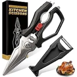 Finenut Heavy Duty Kitchen Scissors with Peeler Sheath for $8.99