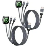 Firsting 3-in-2 Multi-Charging Cable with iWatch Charger (2-Pack) for $8.99