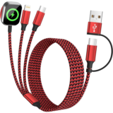 Firsting 5′ 3-in-2 Apple Watch Charger Cable for $4.99