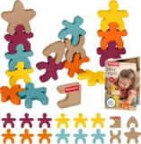 Fisher-Price 16-Piece Wood Montessori Toy Stacking Shapes for $4.96