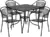 Flash Furniture 5-Piece Oia Patio Table and Chairs Set (Black) – $290
