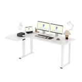 Flexispot 71″ x 43″ L-Shaped Electric Standing Desk – $294.49