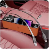 FlexTurtle Car Seat Gap Filler with 69W Charger and Bluetooth Earpiece for $14