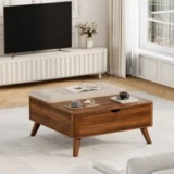 Flycity Large Square Lift-Top Coffee Table with Storage for $115.99
