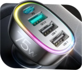FLYLEAD 75W 4-Port USB-C Car Charger for $7.99