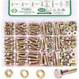 Foliv Grade 8 Hex Screw Bolt Assortment Kit (566 Pieces) for $24.99