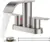 FORIOUS Brushed Nickel Bathroom Waterfall Sink Faucet for $34