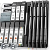 Four Candies 5-Count Metal Mechanical Color Art Pencil Set w/ Accessories (Black or Silver) – $11