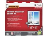 Frost King 42″ x 62″ Indoor Shrink Window Kit (9-Pack) for $6.99