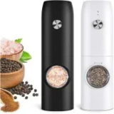 Frtonyi Rechargeable Electric Salt & Pepper Grinder Set for $12.08