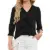 Funlingo Women’s 3/4 Length Sleeve Ruffle V Neck Blouse for $8.99