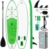 Funwater 10’6″ Inflatable Stand Up Paddle Board (Lite Green Tiki) Now $79.79