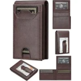 Furid RFID Slim Leather Card Wallet with Money Clip – $5.66 at Amazon