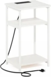 Furinno Moretti 3-Tier Side Table with USB-C Charging Station for $22