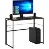 Furinno Riau 39″ Metal Frame Computer Desk in Rustic Oak/Black for $37.93
