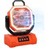 Fygurso 2-in-1 Rechargeable Camping Fan with LED Lantern for $17.99