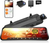 G930 10″ 4K Rear View Mirror Dash Cam with WiFi, GPS – Now $189.77