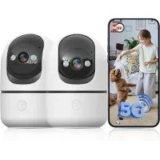 Gbiut 2K 5G & 2.4G WiFi Indoor Security Camera 2-Pack for $18.99