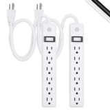 GE 6-Outlet Power Strip 2-Pack for $9.10