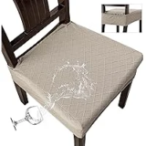 Genina 6-Piece Waterproof Jacquard Seat Covers for Chairs – $16.19 ($34.99 Original)