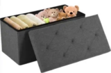Gianna 30″ Folding Storage Ottoman Bench – $16 at Walmart