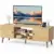 Gianna Mid-Century Modern Wooden TV Stand for 55-60 in. TVs – Black – $50.99