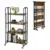 Giantex 52″ 4-Tier Foldable Rolling Cart with Lockable Wheels (Rustic Brown) – $40