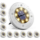 Gigalumi Waterproof Solar Ground Lights – 12-Pack for $18.19