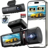 Gilikvhom 4K WiFi Car Dash Cam with Dual 1080p Cameras for $44.49