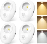 Glaresbot 3-Color Temp Dimmable Magnetic Motion Sensor Puck Light (4-Pack) for $15.49