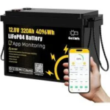 GoKwh 12V 320ah LiFePO4 Bluetooth Battery $349.3