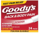 24-Count Goody’s Back and Body Pain Relief Powder for $1.59