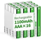 Granicell 1100mAh AAA NiMH Rechargeable Batteries (16-Pack) for $6.49
