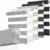 Gray METechs No-Drill Zebra Blinds – Dual Layer Light Filtering Cordless Shades for $40.08