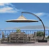 Greenvines 11′ 360-Degree Patio Offset Cantilever Umbrella with Base for $154.99