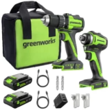 Greenworks 24V Compact Brushless Drill & Impact Driver Combo Kit for $86