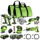 Greenworks 24V 8-Tool Combo Kit with 3 Batteries for $322